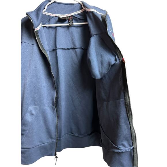 Spyder Active Knit Blue Full Zip Men's Jacket Medium - Picture 4 of 8